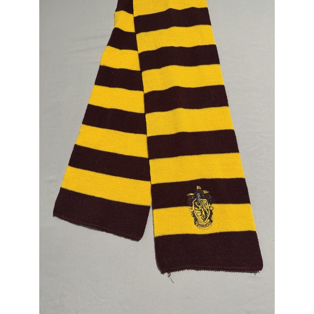 Harry Potter burgandy yellow striped neck scarf, 52x7